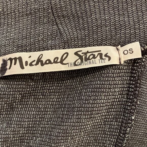 Michael Stars Shiny Grey Cocoon Cardigan Open Front One Size - Picture 4 of 5